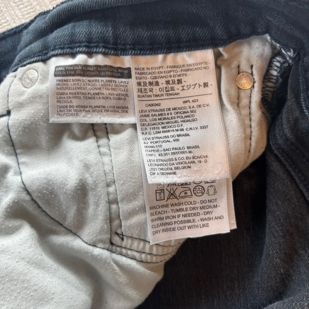 Levis 505 Regular Fit Jeans‎ Mens 33x32 Dark Wash Indigo Straight Leg Denim Y2K